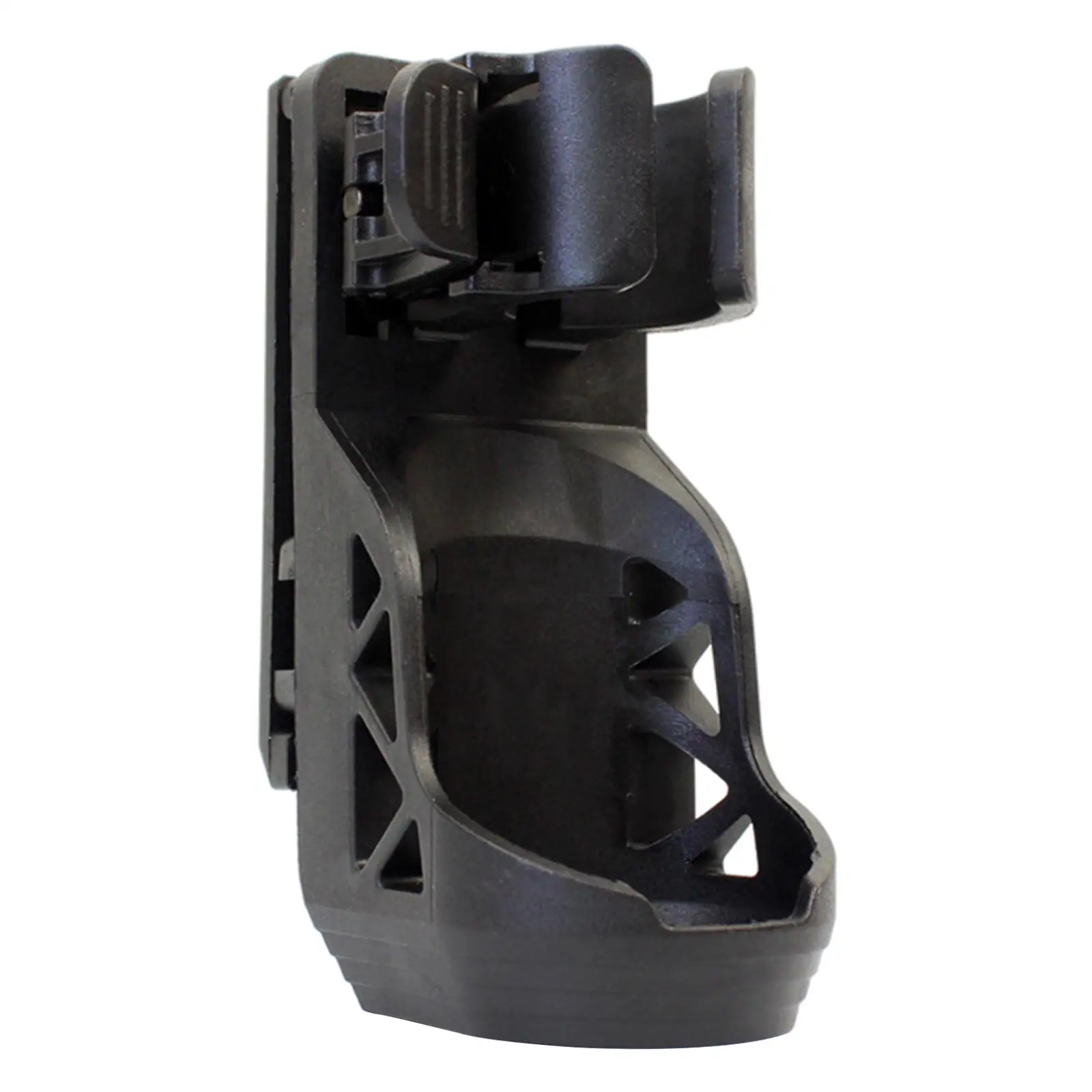 Tactical Flashlight Holster Holder Plastic Steel Diameter 2.5-3cm 360 Degrees with Lever Free Rotation Side Lock System Belt