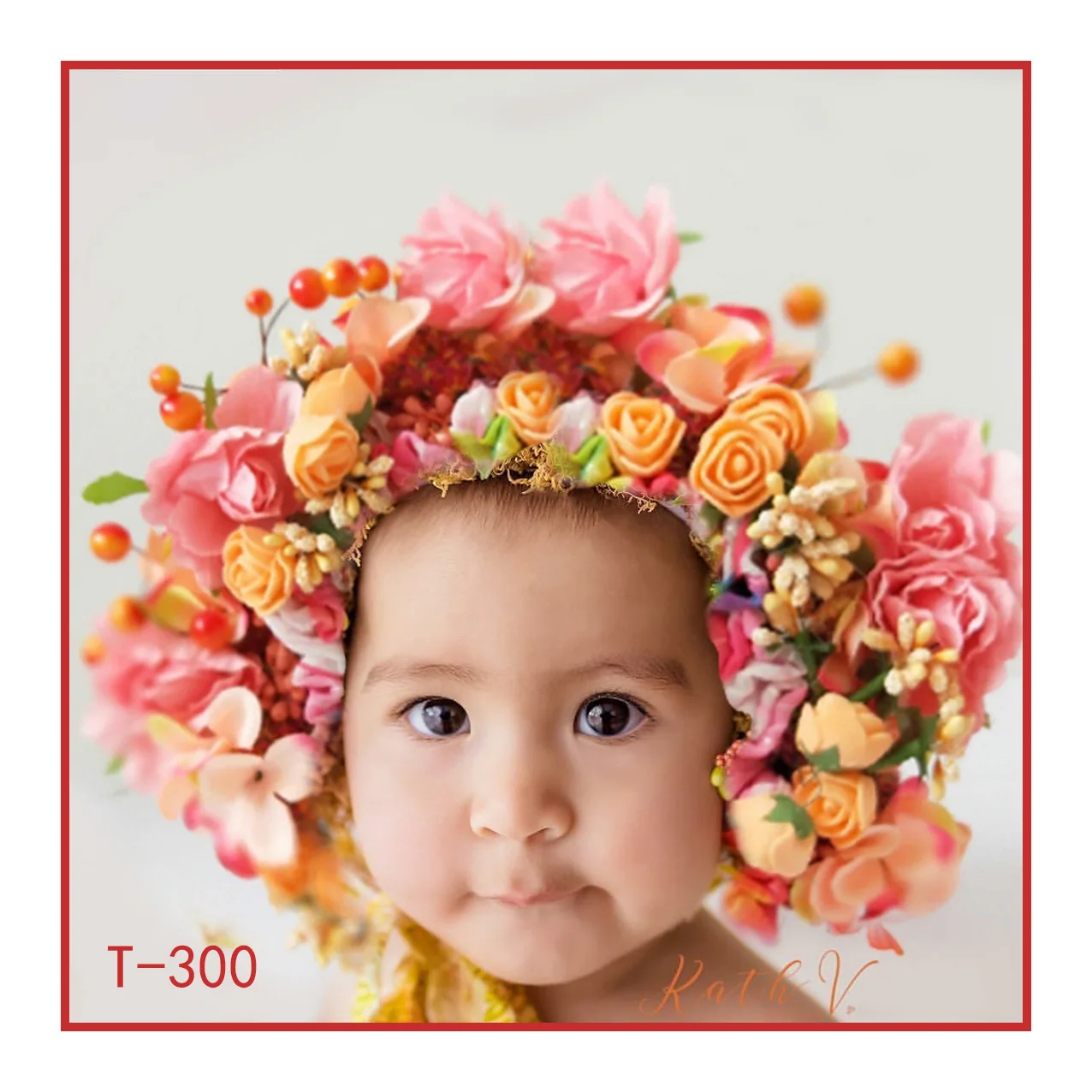 Children's Crown Headband Hair Accessories Baby Newborn Photo Shoot Head Flower Baby Girls Bridal Floral Flower Wreath Hairband newborn photoshoot with parents
