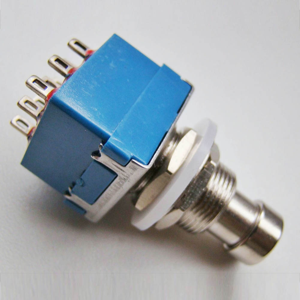 Gitarre Effekte 3PDT Pushbutton Pedal Fußschalter EIN-EIN Schalter Solder Terminal Latching Stomp Fuß Control Schalter True Bypass – Detail 6