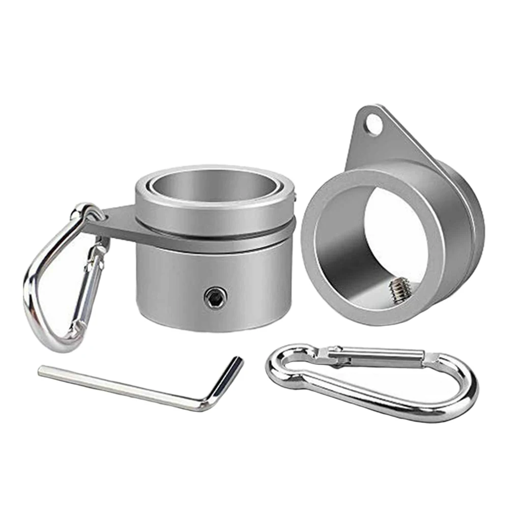Aluminum Alloy Flag Pole Rings, Anti Wrap Flagpole Mounting Rings, 360 Degree Rotating Clip Spinning Flag Pole Kit