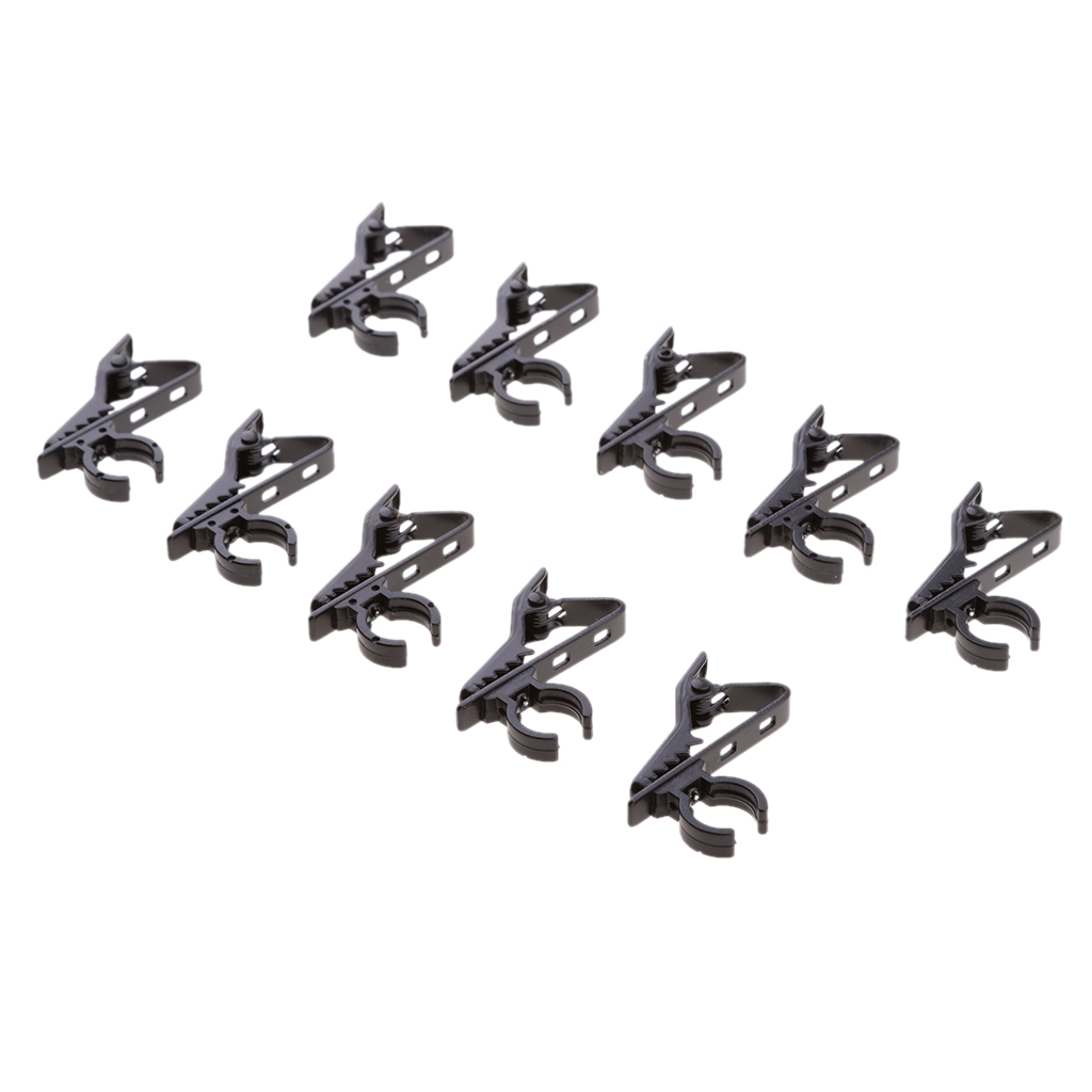 10Pcs Black Metal Mini 12mm Dia Lavalier Lapel Collar Clip Mic Microphone Holder Grip for Samson   Headset