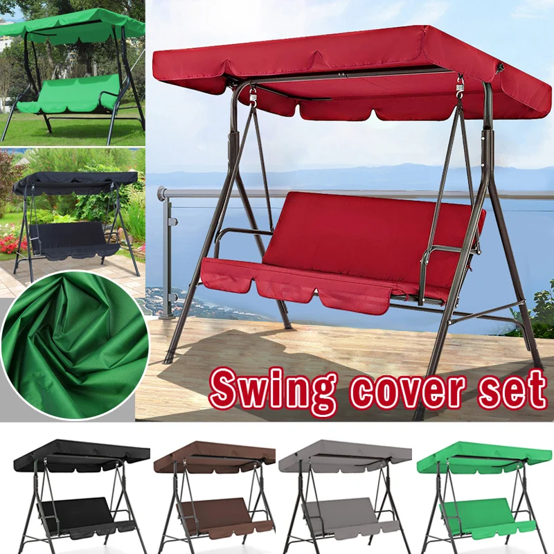3 Seat Swing Canopies Seat Cushion Cover Set Patio Swing Chair Hammock Replacement Waterproof Garden Hot Sale