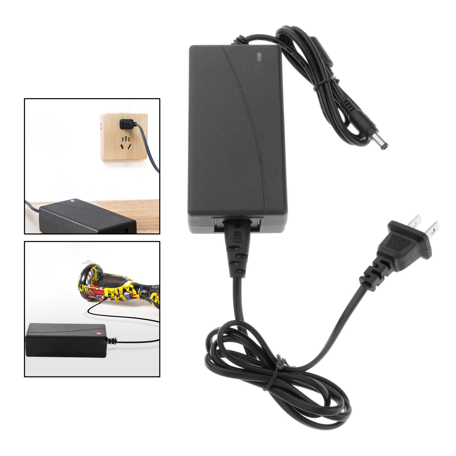 Power Supply Adapter DC 5.5mm 42V Battery Fast Charger for Electric Bike Scooter Skateboard