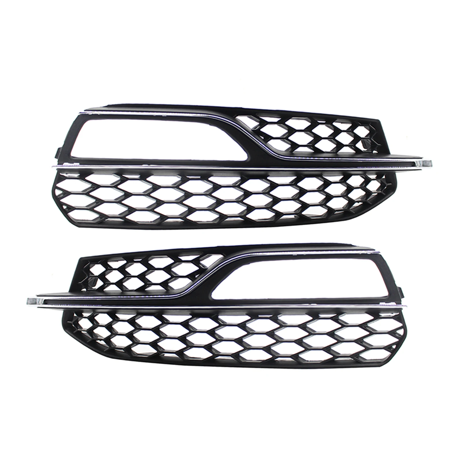 2pcs Honeycomb Front Fog Light Grilles Cover fits for Audi A3 S-Line 14-16