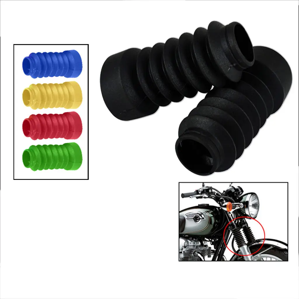 1 Pair Motorcycle Rubber Fork Shock Boots Gaiters Dust Cover 103mm for Yamaha Jog 50cc 90cc Dio 18/27/28/34/35/56