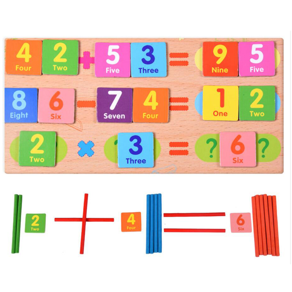 Multifunction Counting Sticks Wood Calculation Math Pre- Children Toys
