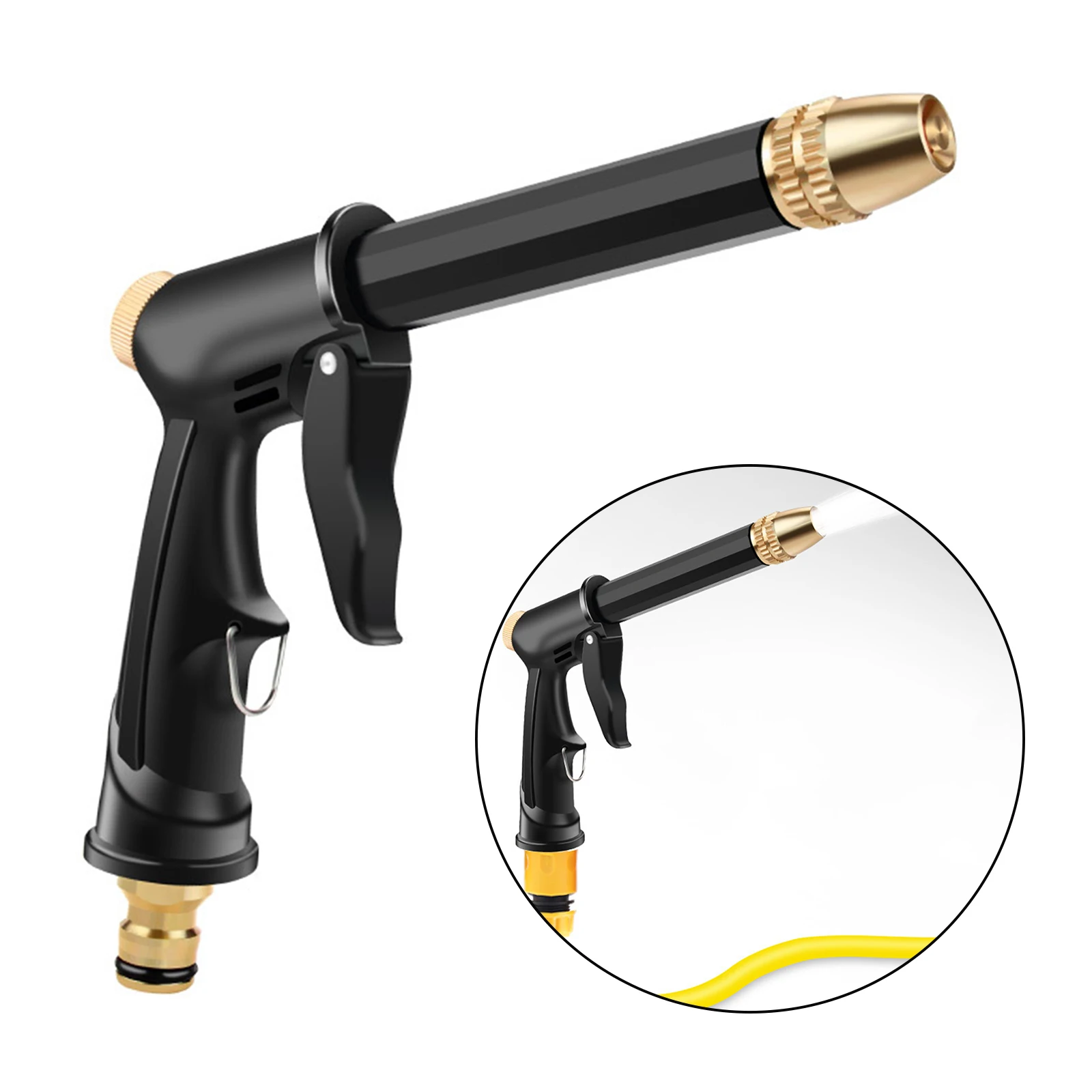 Car Washer Water Gun Watering Sprayer 360ﾰ Rotaing Spray Guns Nozzle Control Heavy Duty