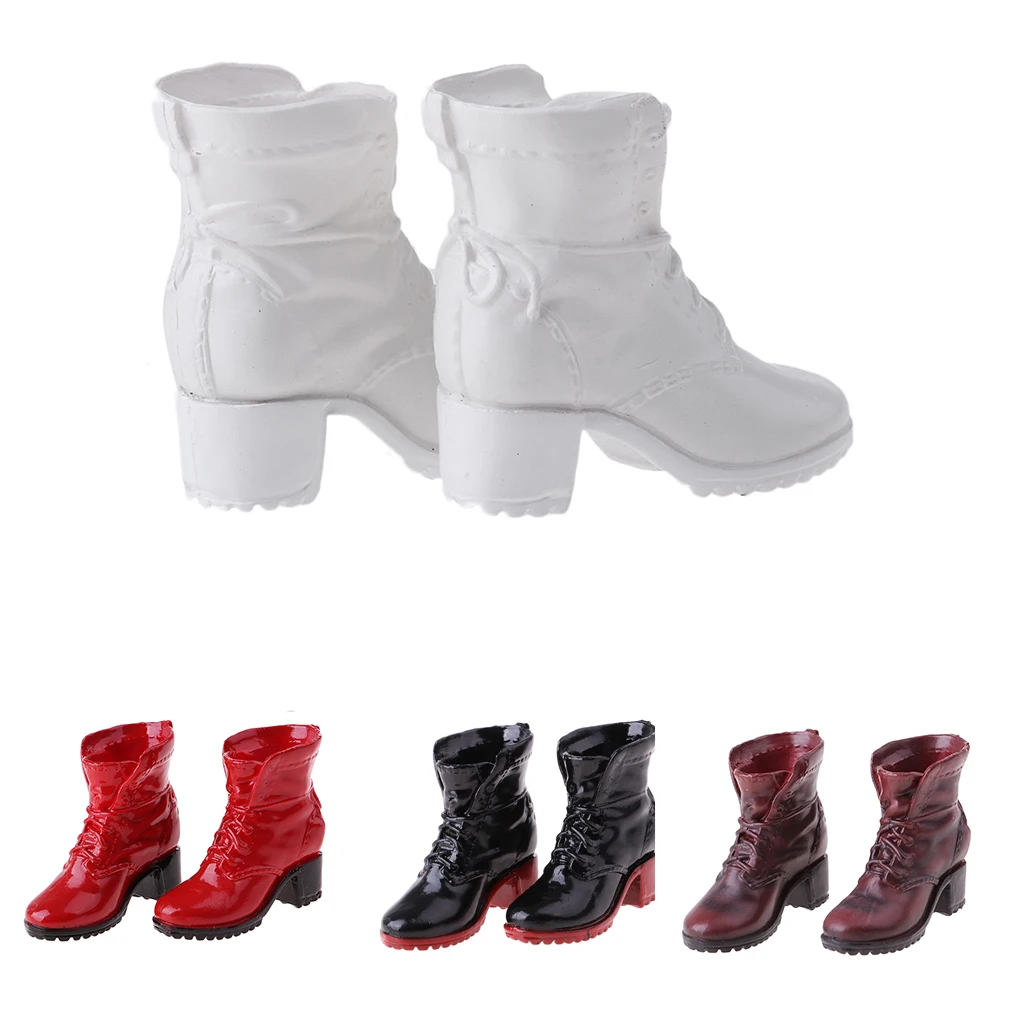 1/6 High Glossy Boots fit for 12inch Female Action Figure Fashion Accs Red 