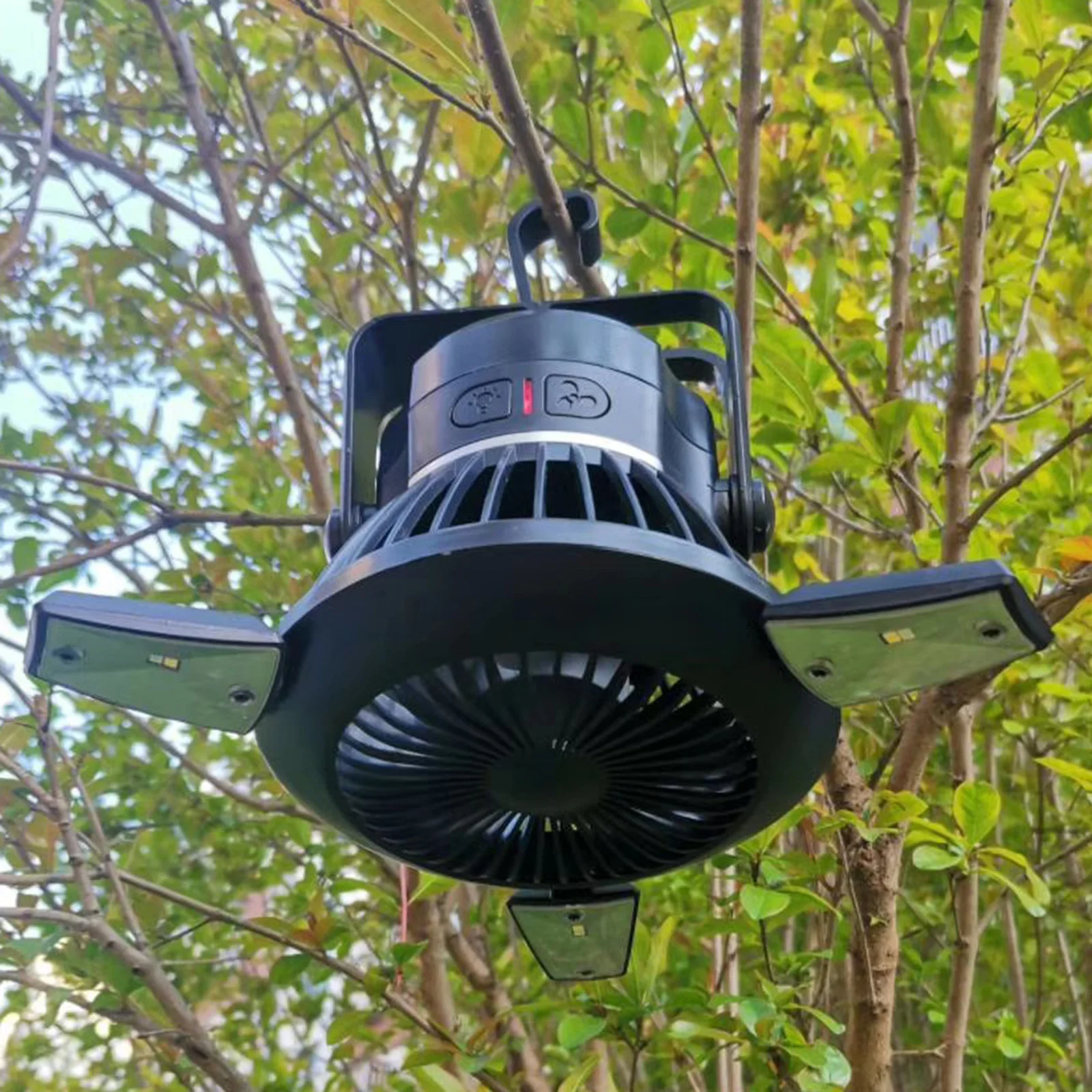 3 in 1 Taktische Taschenlampe Camping Ventilator mit Notfall Licht für Outdoor 