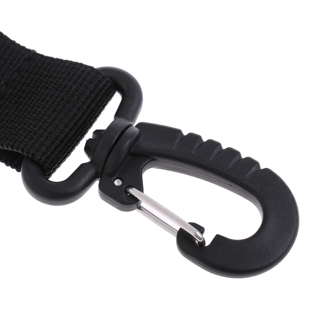 Premium Black Strong Nylon Webbing Scuba Diving Lanyard Camera Flashlight Holder