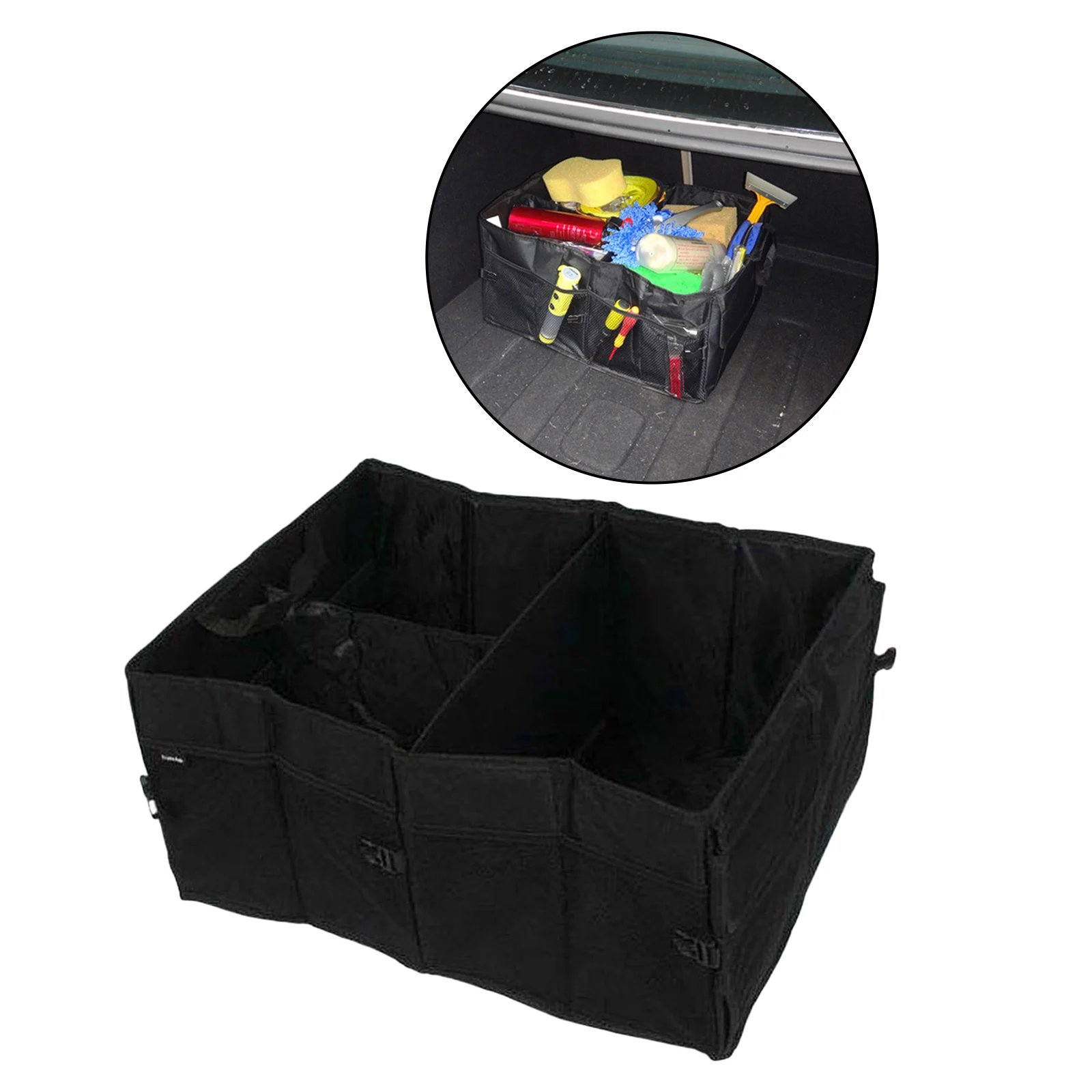 Car Boot Organiser Foldable Storage Bag, Non Slip, Super Large Capacity, for Business or Solo Travel