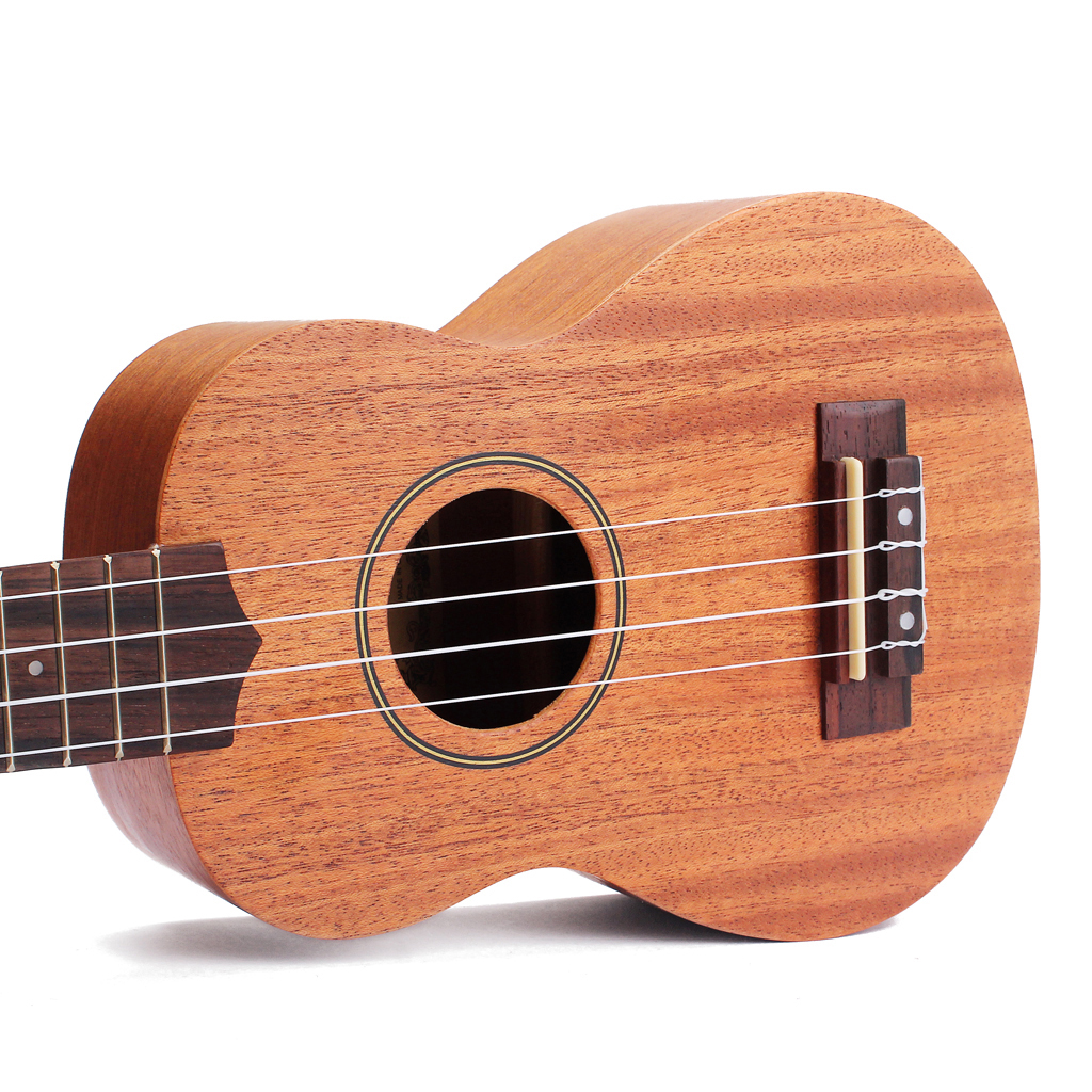 Brown Full-enclosed Mini 21 Inch 15 Frets Ukulele Uke UKLL Hawaiian Guitar