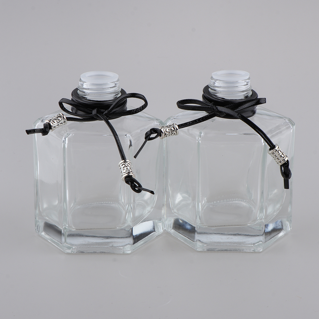 2Pcs 100ml Fragrance Glass Diffuser Bottles for DIY Craft Reed Essential Oil