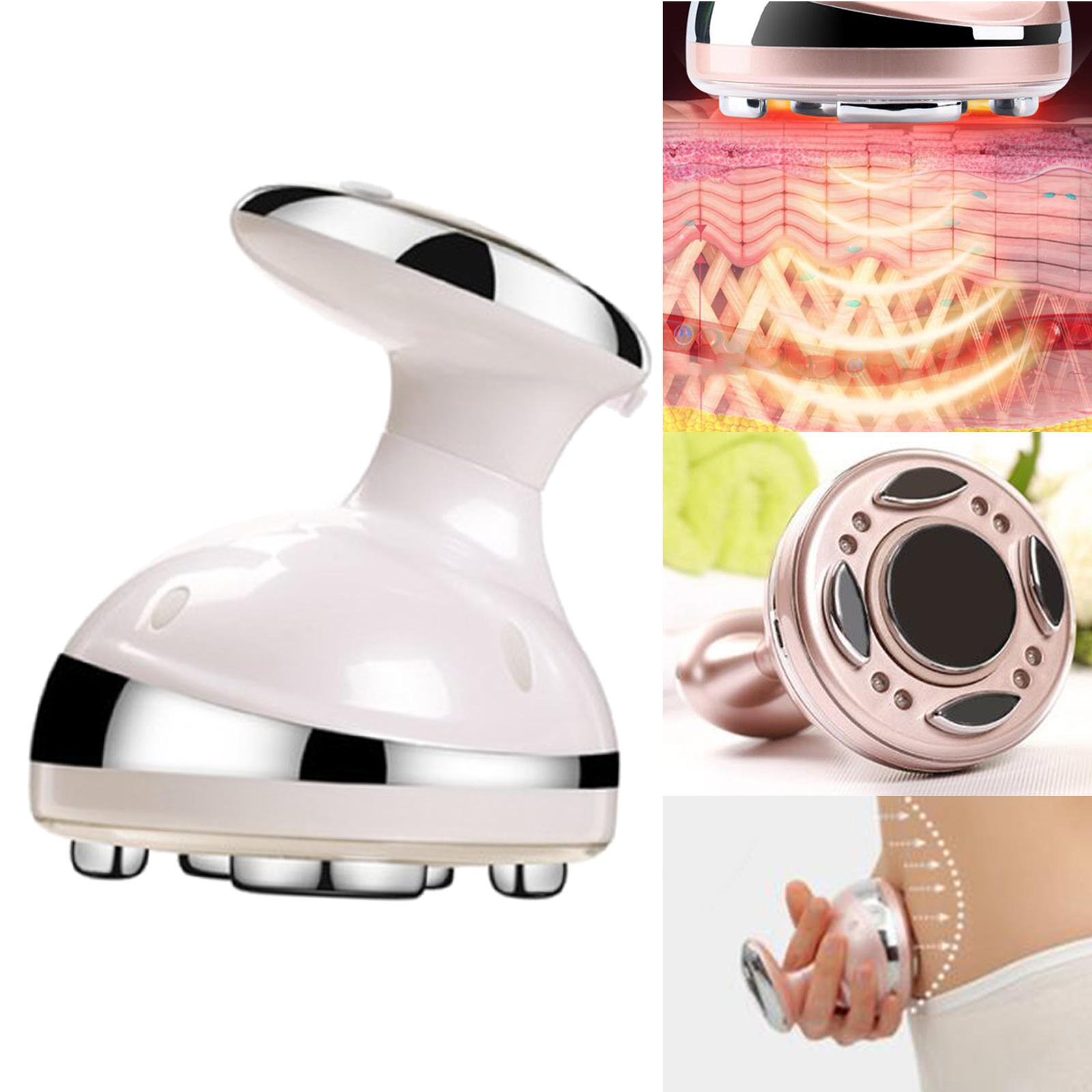 Ultrasonic RF Slimming Instrument Burner Blasting 4 Modes Body Massager for Arm Body Shaping USB Charging Beauty Body Equipment