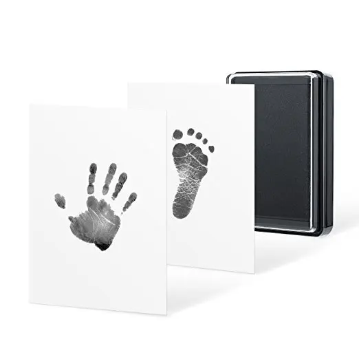 Baby Souvenirs Baby Footprints Handprint Ink Pads Photo Frame Pad Inkless Wipe bebes Kit-Hand Foot Print Keepsake Newborn Footprint Handprint hand & footprint makers at home	