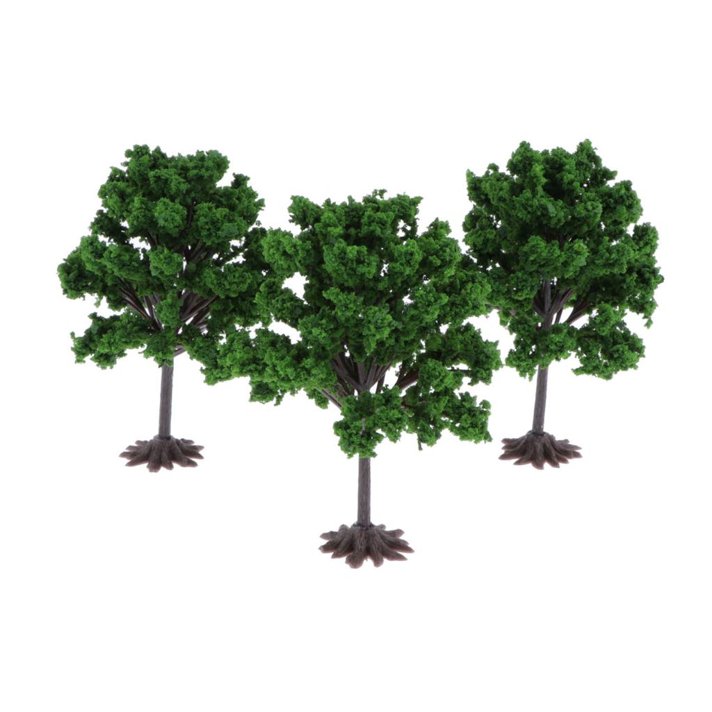 3x Model Tree Train Landscape Artificial Flower Trees for Do-it-yourselfers,