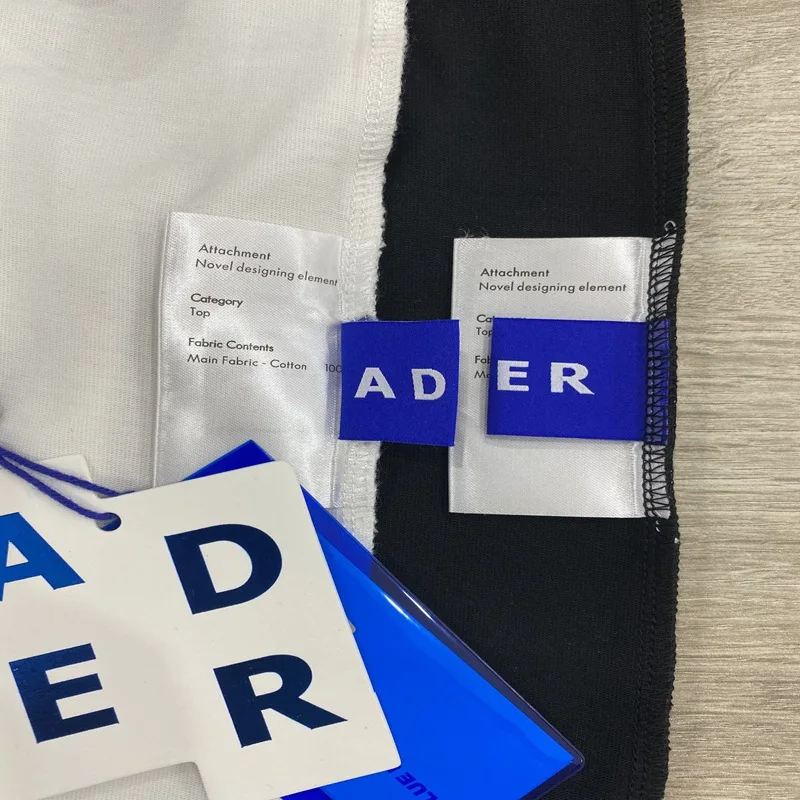 Ader Error T-shirt 2021 Men Women Diagonal Cracked Pocket 