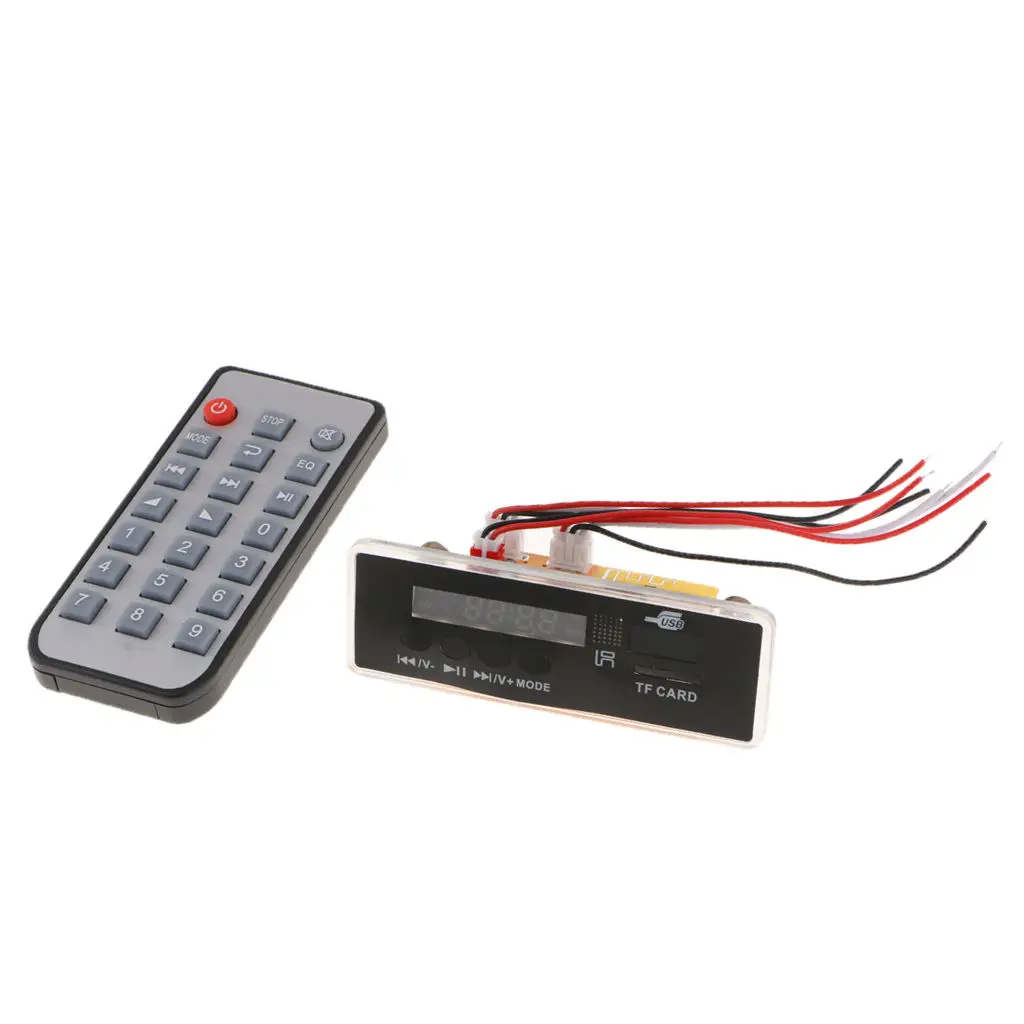 Car Bluetooth MP3 Audio Decoder Boards Remote Control USB TF