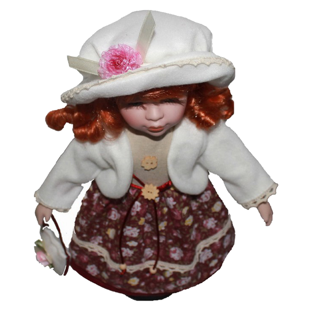 Handmade Victorian Porcelain Doll Collectible 16inch Porcelain Doll Figurine