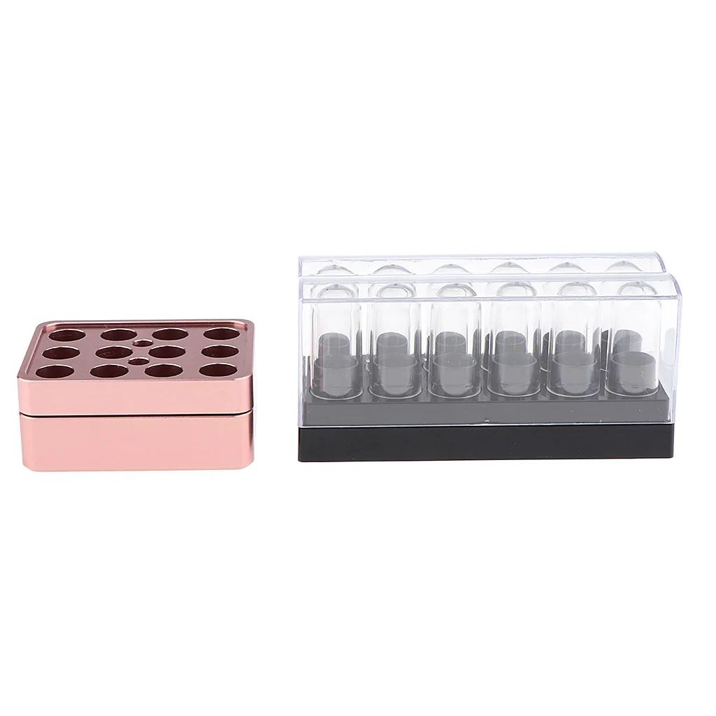 12 Cavities 3D Aluminum Lipstick Sample Tubes Mold w/ Free Lip Balm Mould