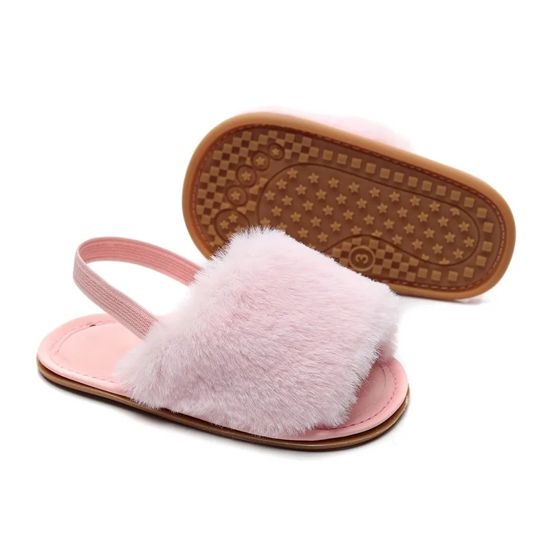 Baby shoes Toddler Infant Baby Girls Boys Solid Flock Soft Sandals Slipper Casual Shoes /3AA13 (12)