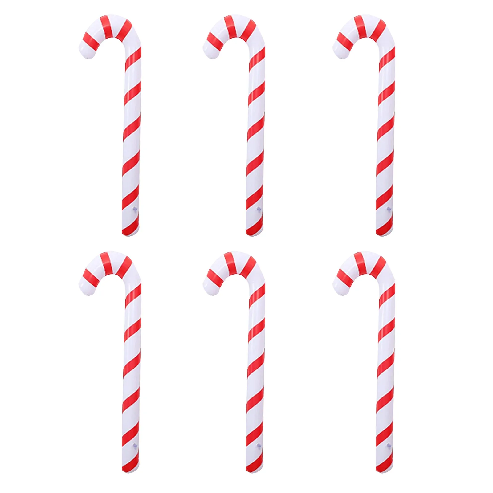 White Red jojofuny Inflatable Candy Canes for Christmas Decorations Candy Canes Balloons for Party Garden Lawn Decorations 87CM 