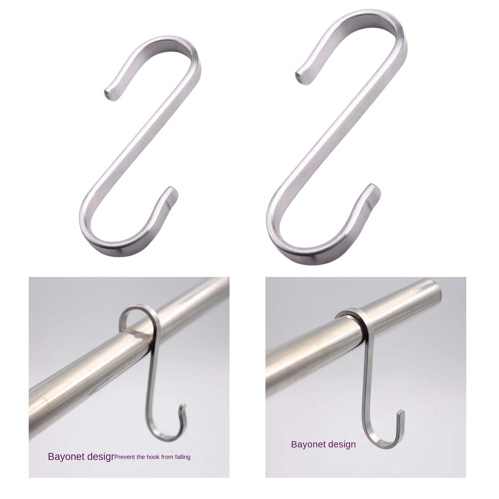Details about   S Shaped Stainless Steel Kitchen Hook Bathroom Hanger for Kitchen Bedroom 