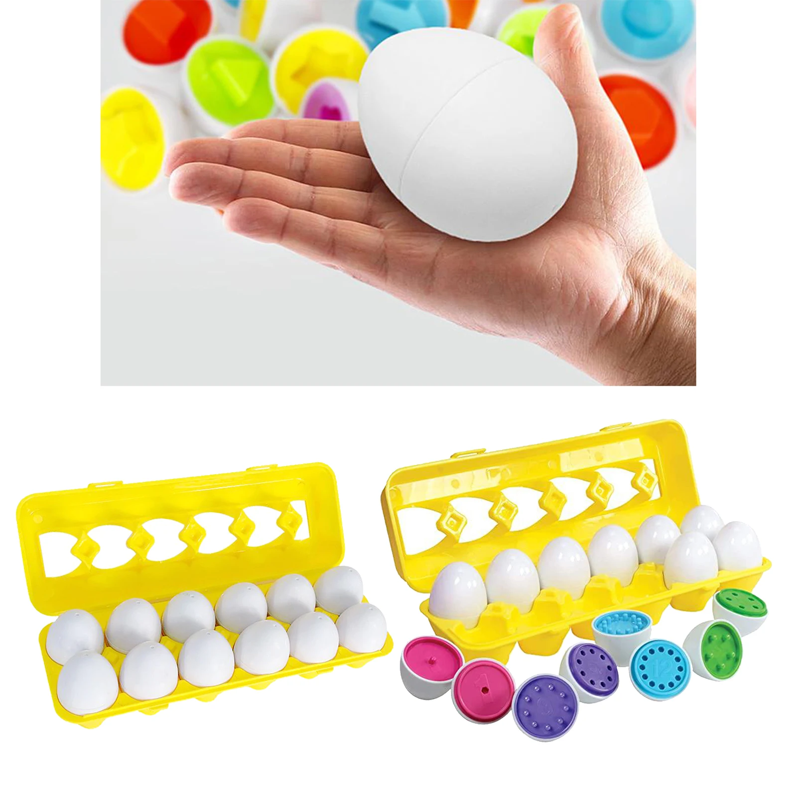 Montessori Count & Match Fun Matching Egg Early Education Learning Toys 