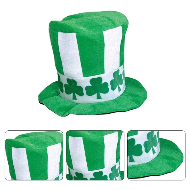 St. Patrick's Day Derby Hat Made from Wool Felt - Emerald Green, XL