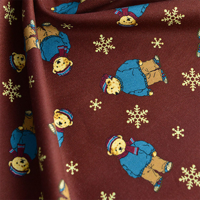 50*140cm 100% Cartoon Baumwolle Hund Kaninchen Bär Muster Gedruckt Stoff für kinder Kleidung DIY Handgemachte Baumwolle hosen – Detail 4