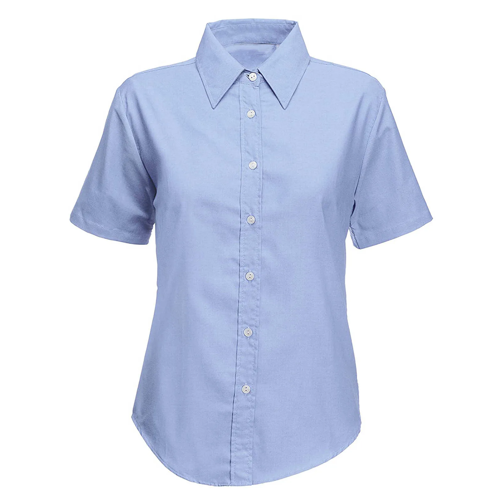 Uniforme escolar 2x Niñas Camisa Blusa Prenda para el torso Blanco Azul Manga Corta