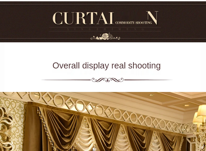 Curtains for Living Room Luxurious Palace Simple European Style Luxury Swan Silk Velvet Villa Dining Bedroom Kitchen Door