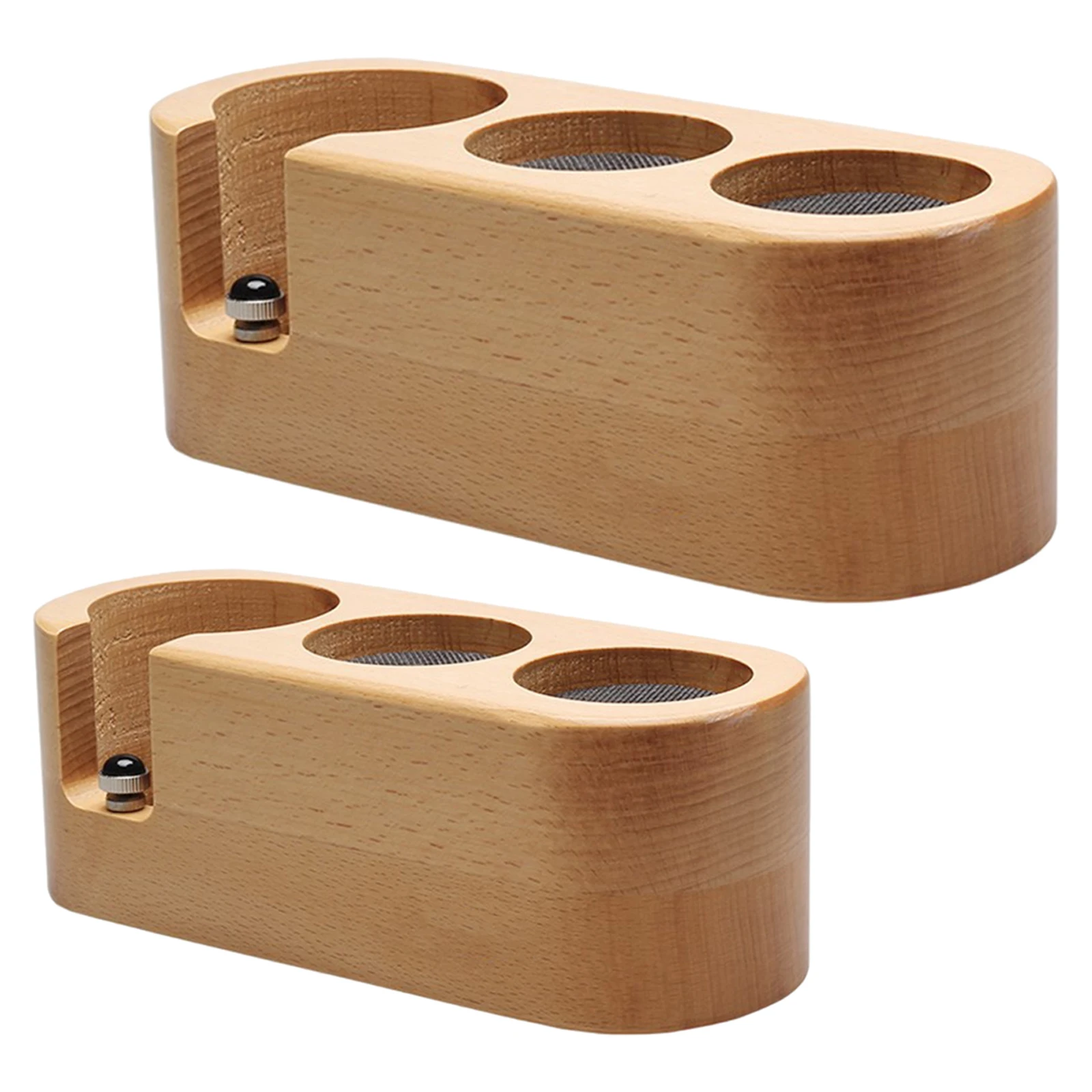 Wooden Coffee Tamper Holder Stand Pad Tamping Station Accessories Anti-Slip