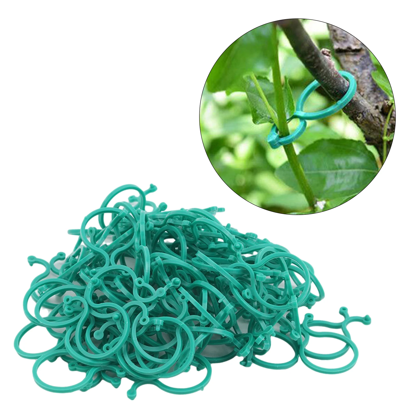 100pcs Plastic Plant Clips Supports Connects Reusable Protection Grafting Fixing Tool Gardening Supplies for Vegetable Tomato