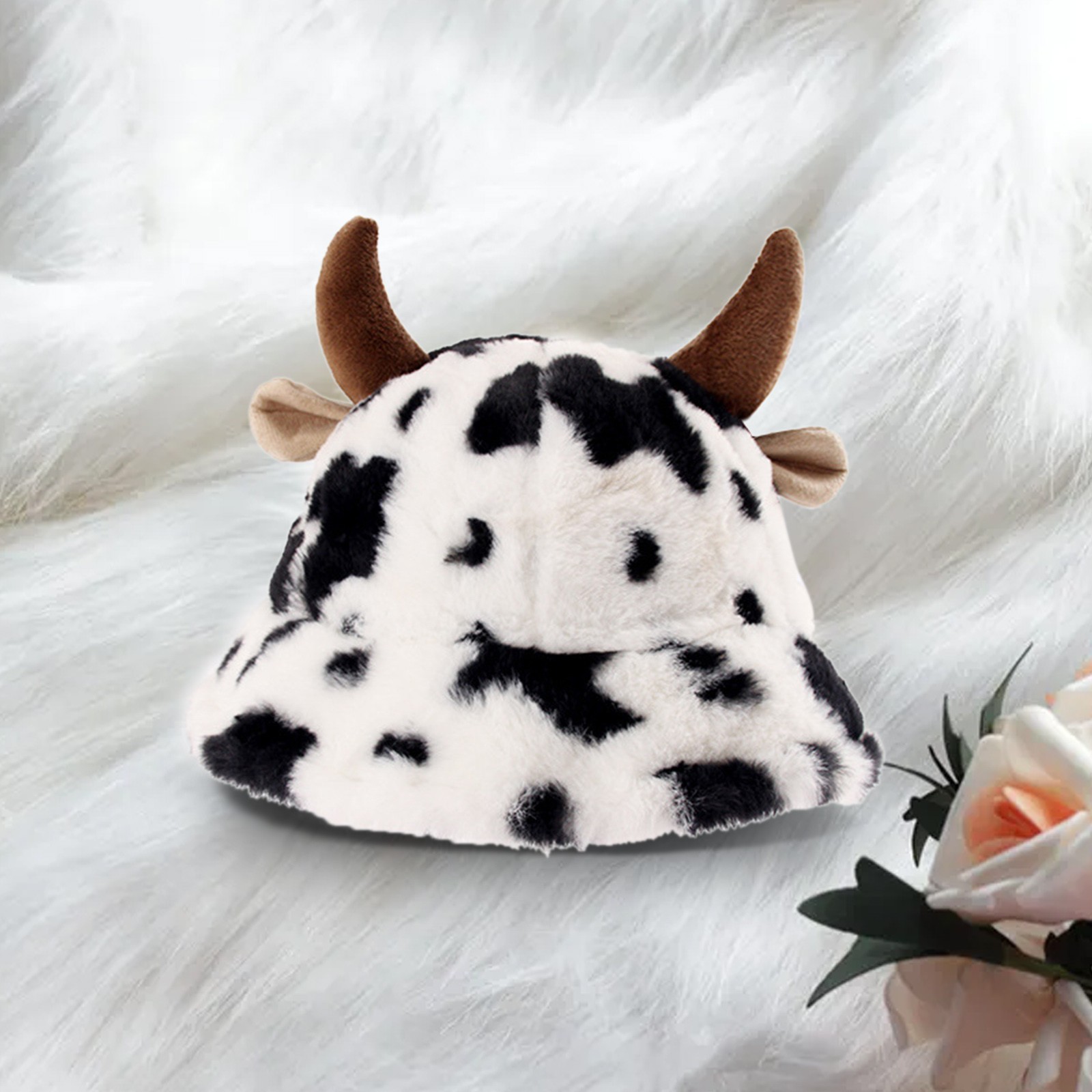 cow bucket hat with horns