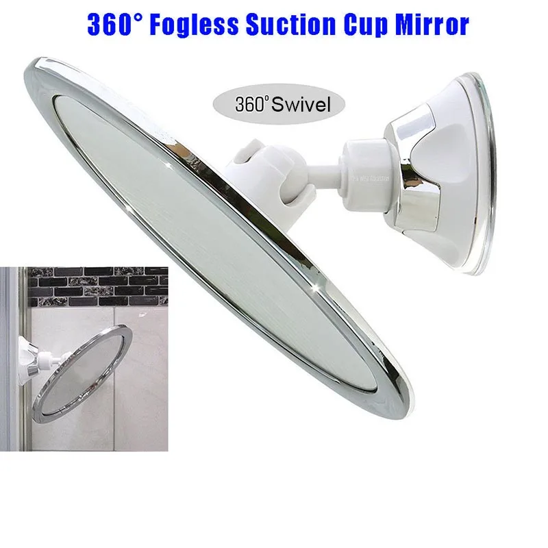Details about   360 Degree Suction Cup Shower Shaving Shave Bathroom Wall Mounted Makeup E 