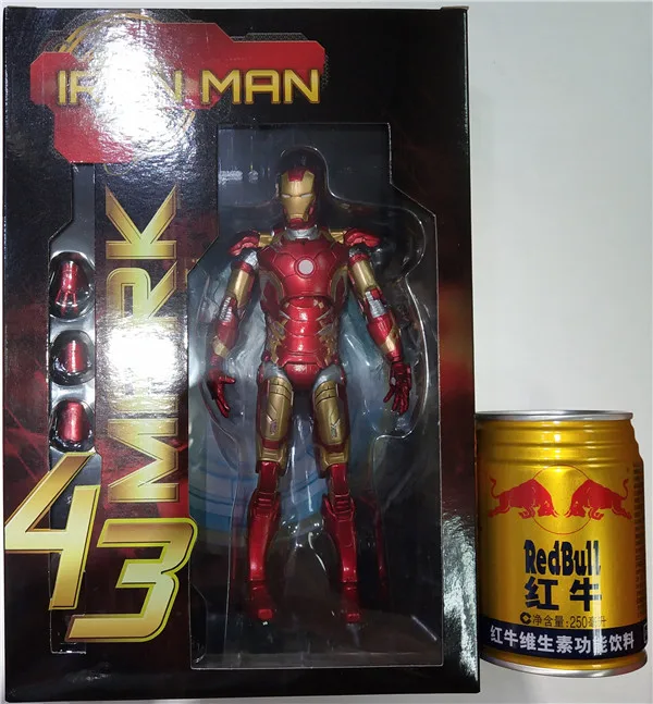 Avengers Iron Man MK43 Action Figure With Accessories+Sofa PVC Doll 6.7" In Box 