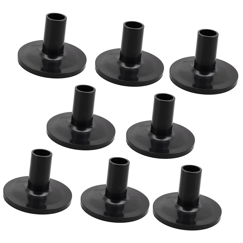 8pcs Long Cymbal Sleeves with Flange Base for Drum Set Percussion Instrument Parts Accessories