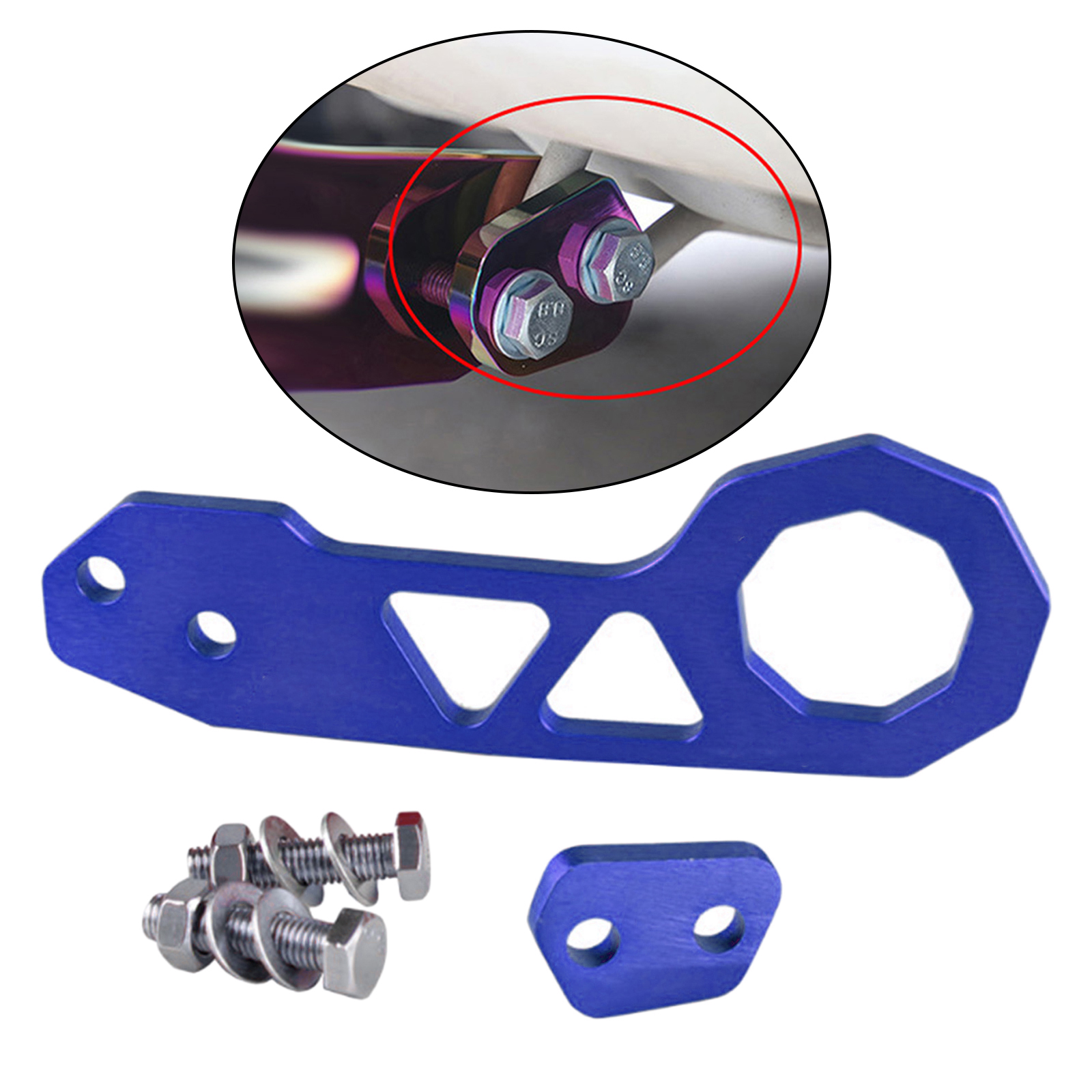 Universal JDM Style Anodized Billet Aluminum Alloy Racing Car Trailer Rear Tow Towing Hooks