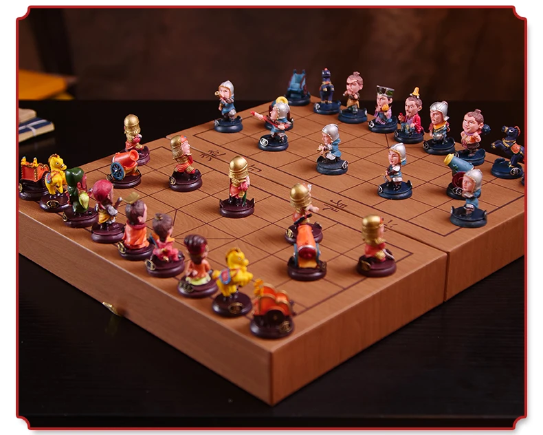 Chinese Chess Three-Dimensional Character Chess Decoration Creative Clay  Figure Plastic Chinese Style Features