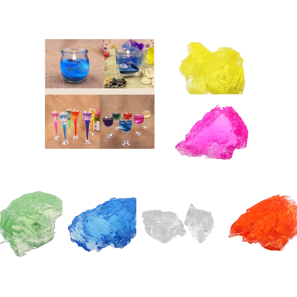 500g Gel Jelly Candle Making Clear Gel Wax High Quality Transparent DIY Candles Supplies adding embellishments, 5 Colors