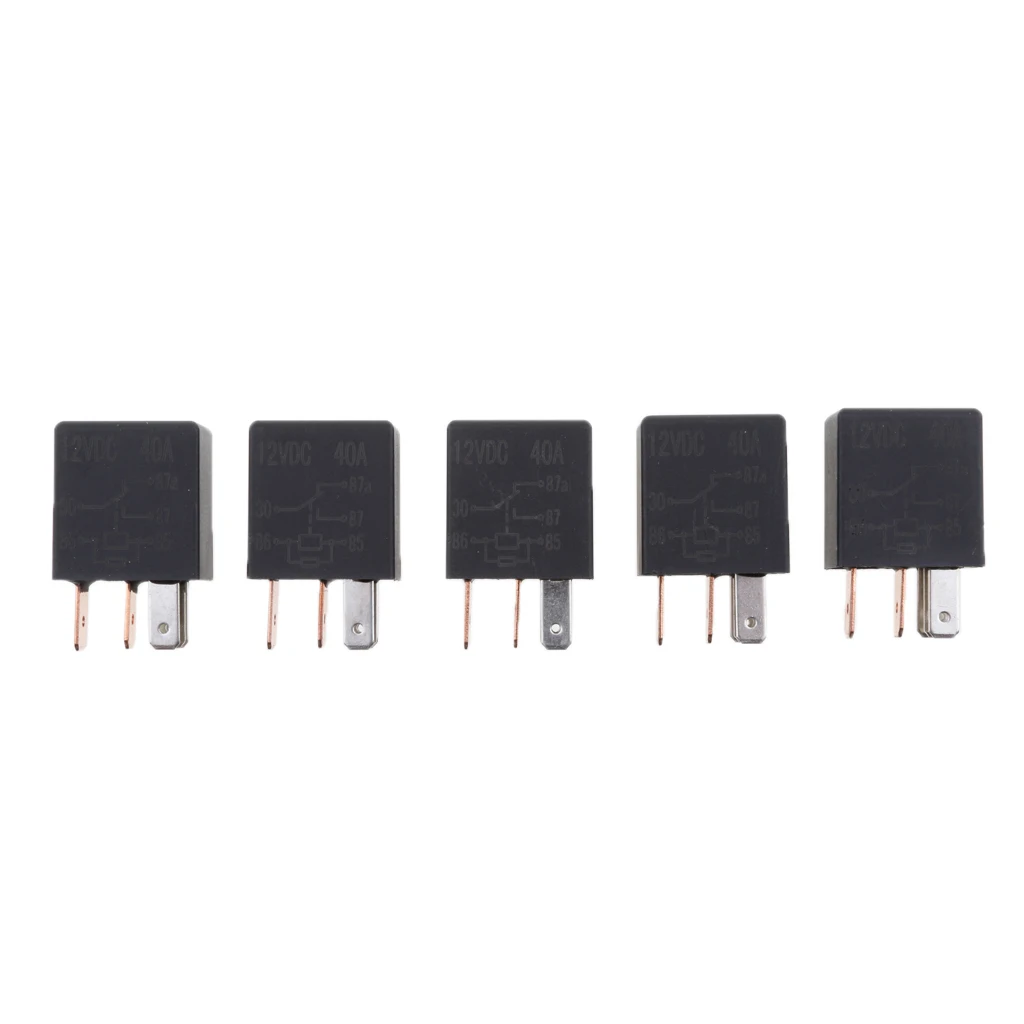 5 Pieces 12V Micro 30A 5-Pin Automotive Changeover Relay Car Bike Boat