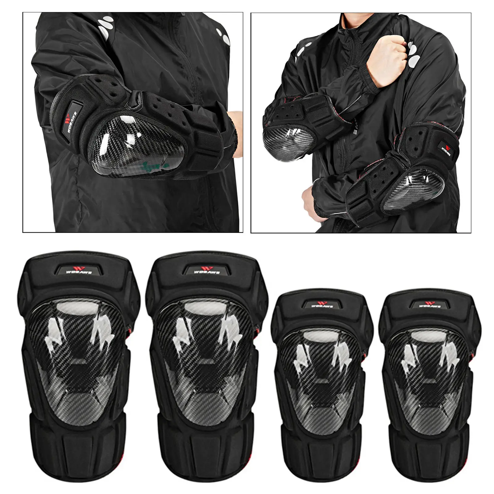 Knee Elbow Pads Protector Cycling Motorcycle Snowboard Bike Volleyball Brace Support