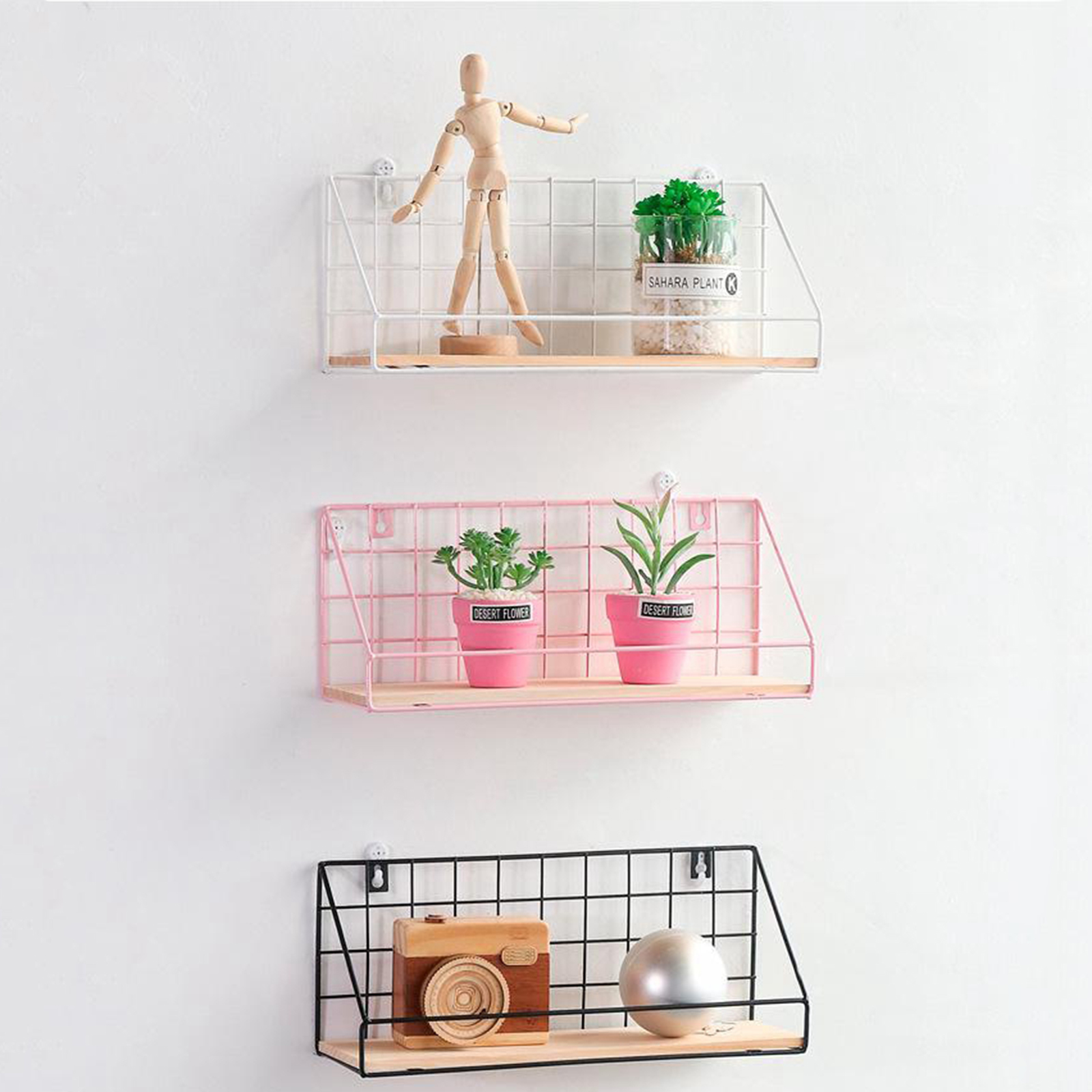Wall Shelf Organizer Holder Wall Mounted Hanging Storage Organizer Rack Shelves for Home/ Bathroom/ Bedroom