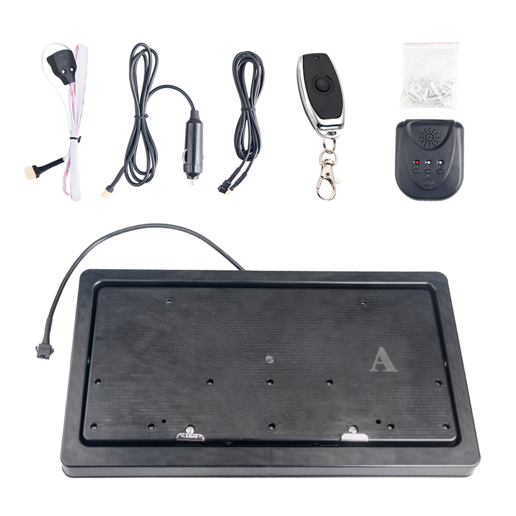 Universal 1 Set Standard Size Flip  Hidden License Plate Frame Bracket Holder Bracket Remote Control Rust Proof