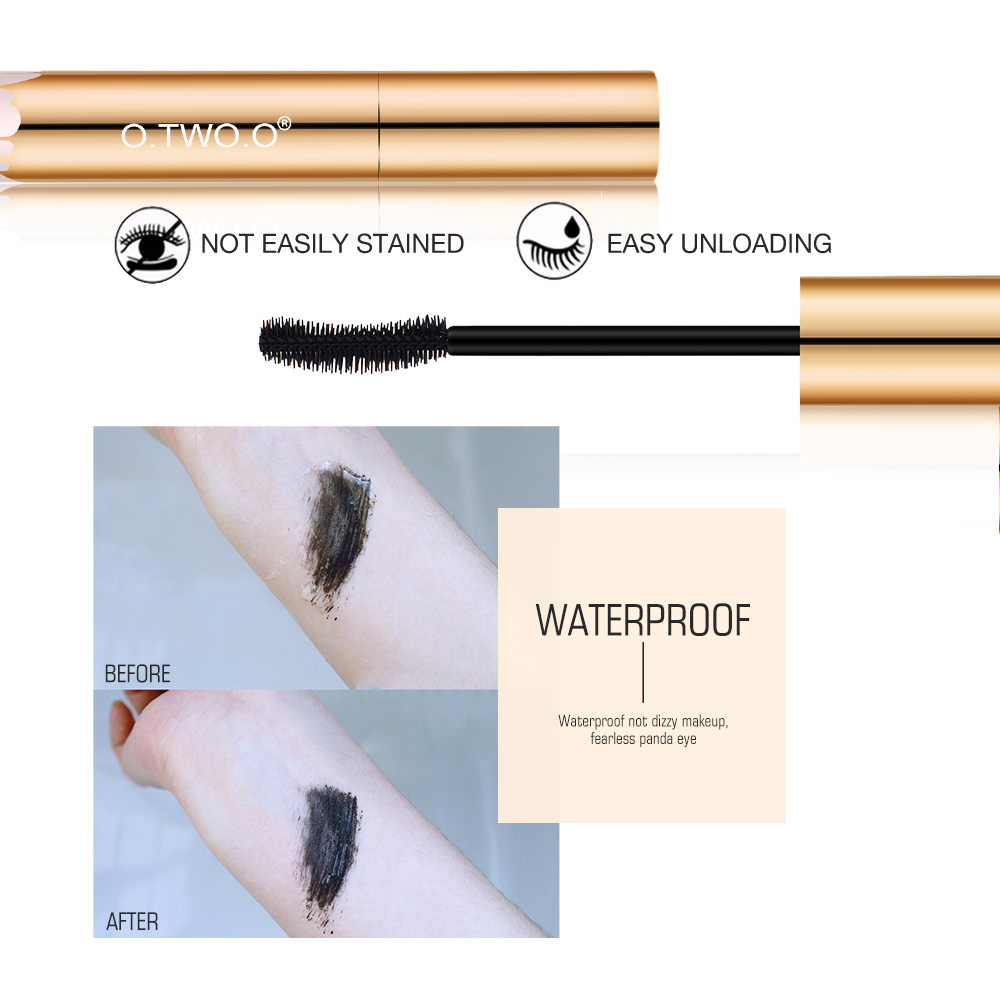 Best of O.TWO.O 3D Mascara Lengthening Black Lash Eyelash Extension Eye Lashes Brush Beauty Makeup Long-wearing Gold Color Mascara Reviews & Tips - Image 2