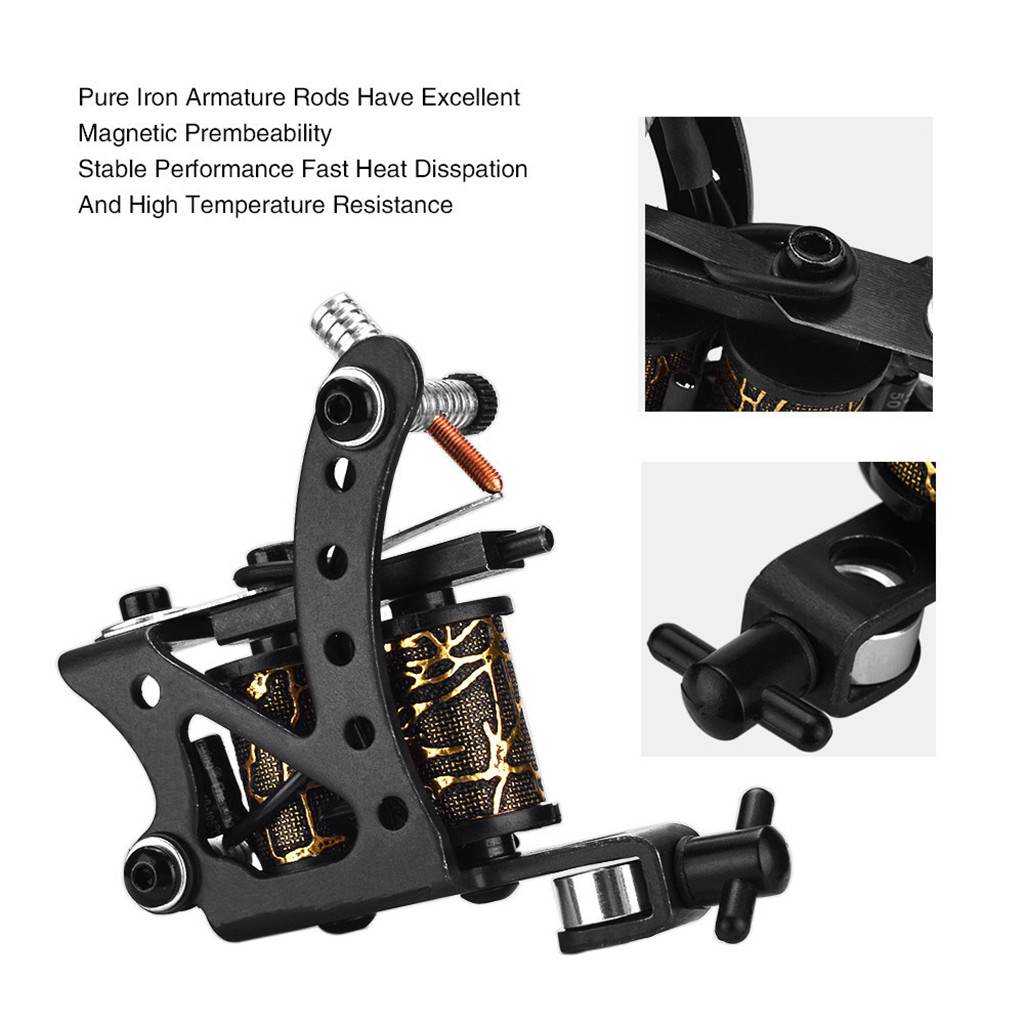 Metal Coils Tattoo Machine Straight Shader Circle Liner for Tattoos & Body Art