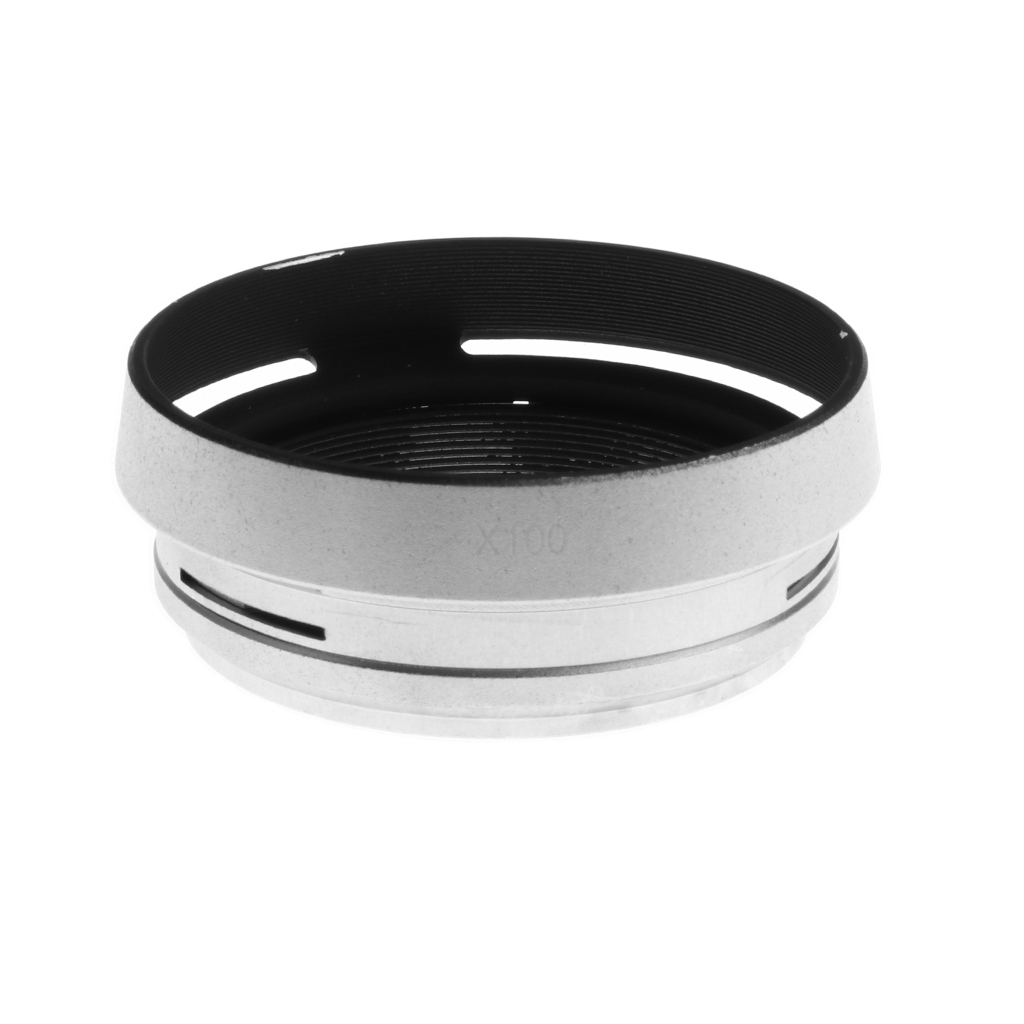 Silver 49mm Filter Lens Hood Shade for  Finepix X100 X100S Camera