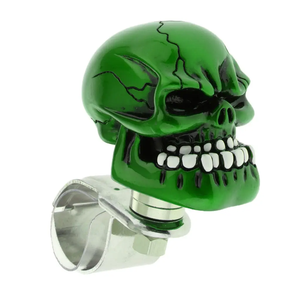 Skull Steering Wheel ner Knob Trucks Suicide Universal Car  Big Ring Cool Assist Knobs for Drivers