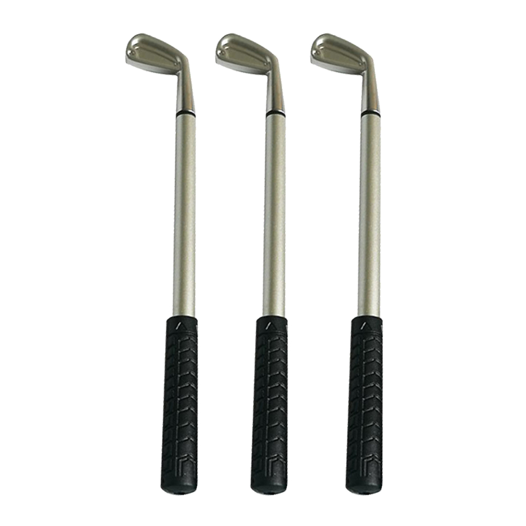3 lot Mini Golf Pen Set Golfer Gift Ballpoints Red Blue Black Ink Club Souvenir